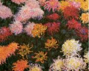 Claude Monet Chrysanthemums  sd oil on canvas